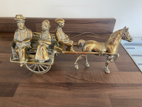 Vintage solid brass horse - vintage,