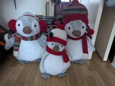 Plush Holiday Penguins Set of