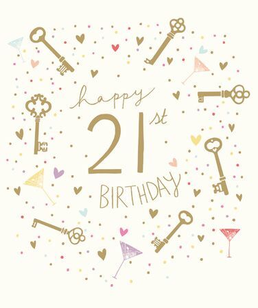 21st birthday card - 21st, the