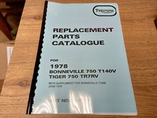 TRIUMPH TR7RV TIGER T140V BONNEVILLE PARTS BOOK MANUAL 1978 - TP49 99-7003