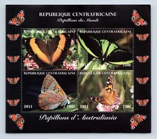 Central African Republic 2011 Butterflies MNH M/S Sheet #M691