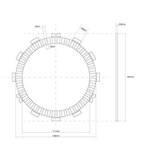 Single clutch disc cranked - single,