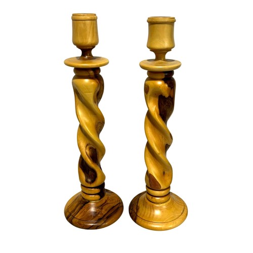 Carved wood candle - , stick