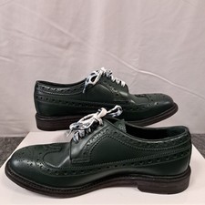 Green Burberry Funky Lace Smart Green Leather Brogue Shoes & Dustbag EUR 43