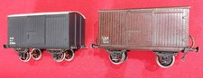 2 x O GAUGE - LEEDS MODEL Co - 12 T NE GOODS VAN 57654 & LMS 10T GOODS VAN 7674
