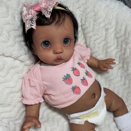 Black skin toddler girl - black,