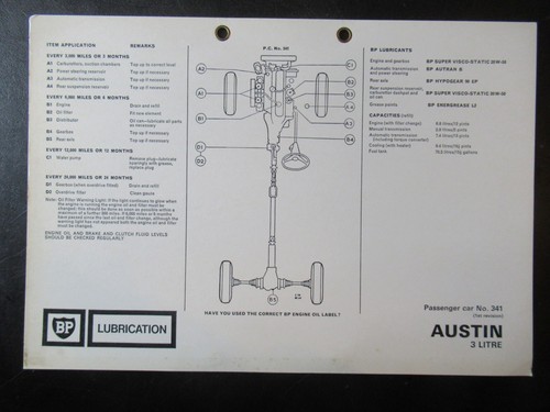Austin litre lubrication - austin, 3