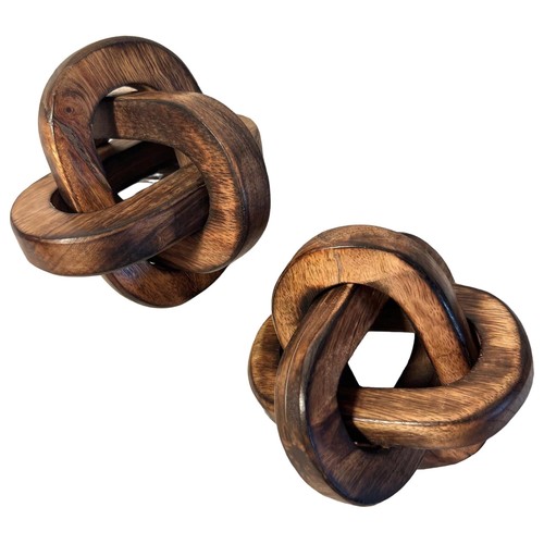 Pair rustic wooden link - rustic, 3-link