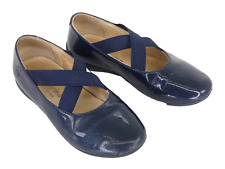 Naturino Shoes Balletina Flats Girl Pumps Cross Strap Navy Leather EU 27 UK 9