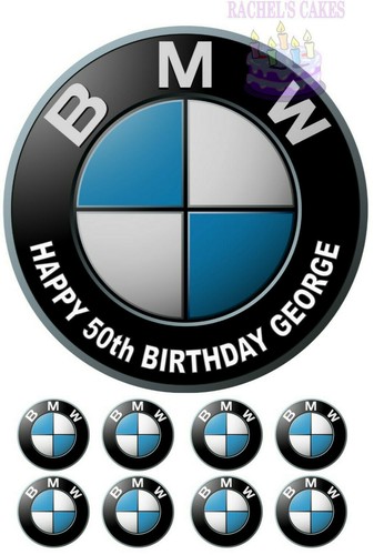 Bmw logo personalised - logo, edible