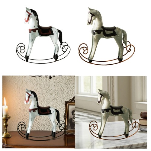 Wooden horse figurine - wooden, rocking