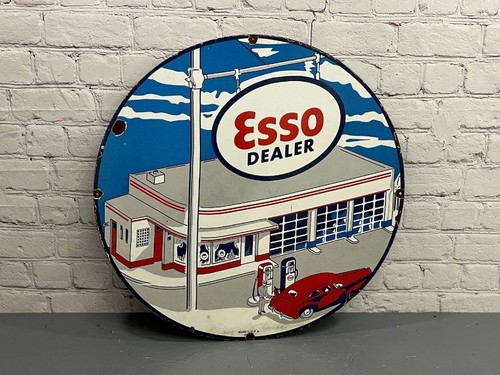 Large vintage esso dealer oils - dealer,