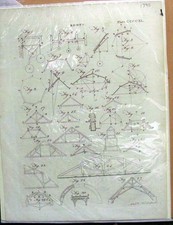 Original Old Antique Print