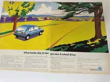 Original Mk2 VW Golf Syncro Magazine Advert Man Cave Wall Art Frame Ready Retro