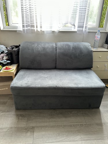Grey folding sofa bed - grey, with