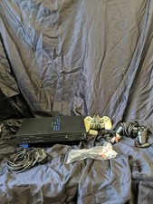 Sony PlayStation 2, Controllers (1 Black and 1 Grey) & Cables PAT Test Passed