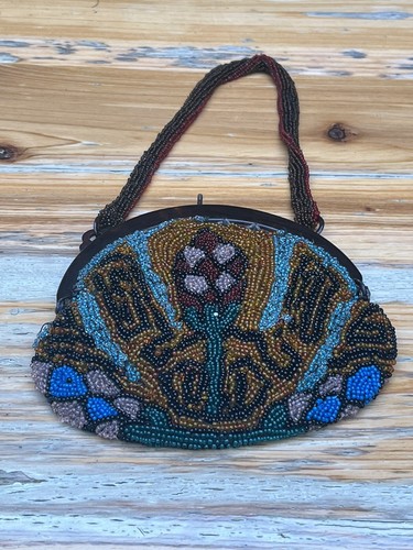 Vintage beadwork evening purse - vintage,