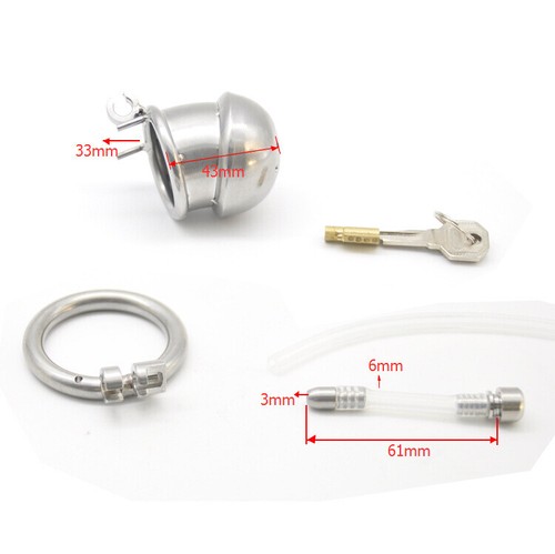 Stainless steel male chastity - steel,