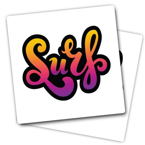 Vinyl stickers funky surf - stickers,