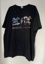 Vintage ACDC Shirt XXL 2015 Rock Or Bust Band Tour USA Gig Festival Angus Young