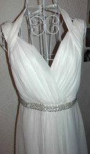 Debut white floaty grecian