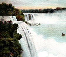 Antique UDB Postcard Niagara Falls Prospect Point Sightseers Boat NY c1900s
