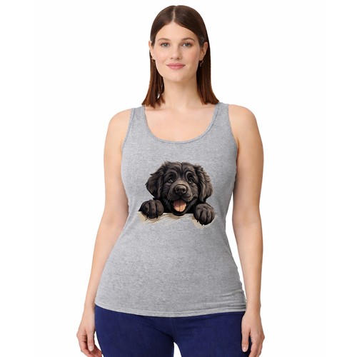 Newfoundland puppy womens vest - newfoundland,