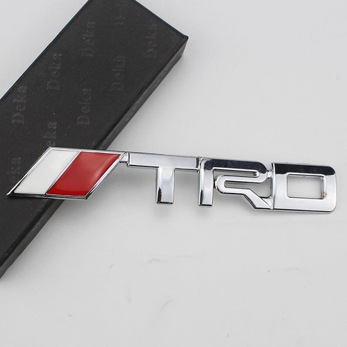 Trd chrome front grill badge - trd,