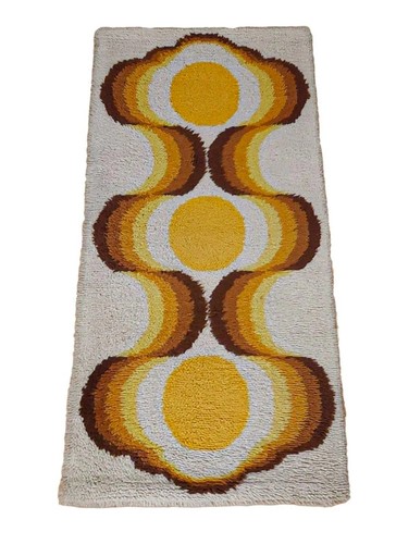 Desso shag wool rug yellow - rug,