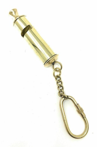 Polished brass scout whistle - scout,