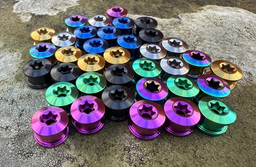 Titanium cnc chainring bolts - titanium,