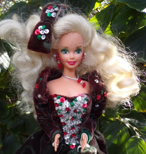 Holiday barbie doll 1991 tlc - barbie,