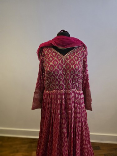 Embroidered red and - and, gold