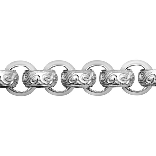 Mens rhodium silver jewelco - rhodium,