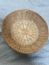 Vintage - Woven Wicker - Bread Basket - Fruit Bowl -  300mm Round - 75mm Deep