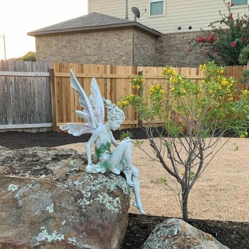 Fairy statue pond decorative - fairy,