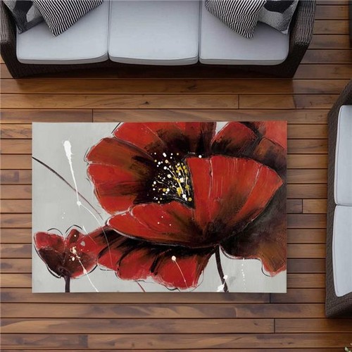 3x5 red poppy flowers - ft.,