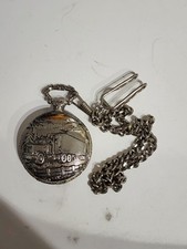 Peterbilt Tractor Trailer Trucker Pocket Watch - Missing Parts