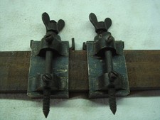 (E) vintage woodworking marking tool bronze brass pair trammel