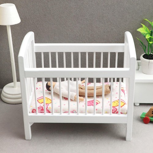 Dollhouse wooden crib modern - wooden,