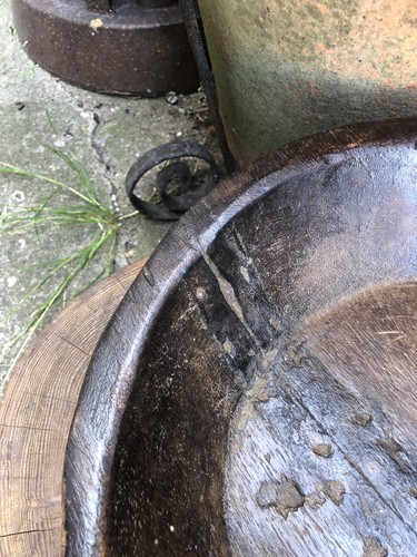 Wooden bowl antique indian - wooden,