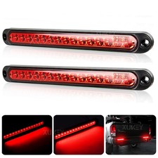2pcs 10" LED Trailer Brake Rear Tailgate Light Bar Red Signal Lights ATV UTV E4