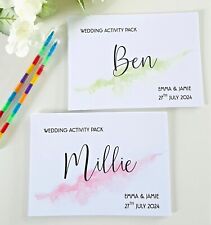 Personalised Children's Wedding Activity Pack Bag Favour A6 Marblehttps://www.na