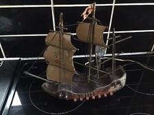 Vintage Atomic 1950's Table Lamp wooden YACHT/ SAILING BOAT Needs Total Refurb