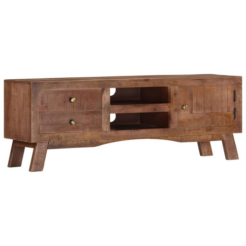 Rough mango wood cabinet - wood, tv