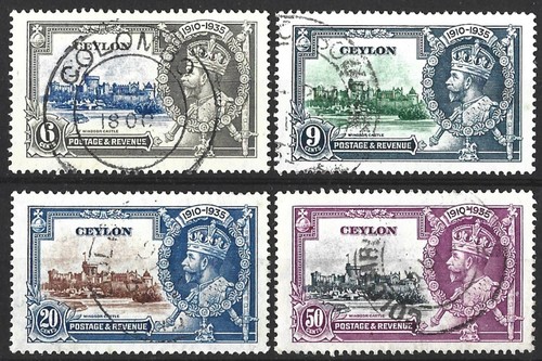 Ceylon kgv 1935 - kgv, silver