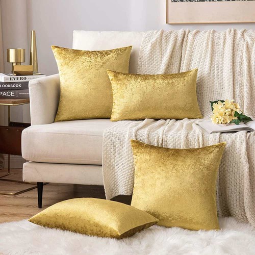 Crushed velvet cushion cover - crushed,