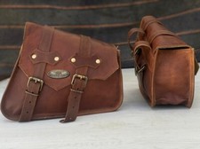 Leather Motorcycle Saddle Bags