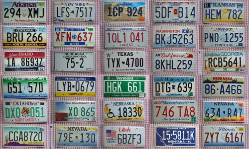 Various american license plate - american,