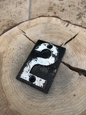 Vintage 4” Cast Iron Railway Letter/Number 2 Plate Sign